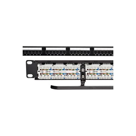 Allen Tel Cat 5e Patch Panel, 1 RU, 24-Port AT55B-PNL-24